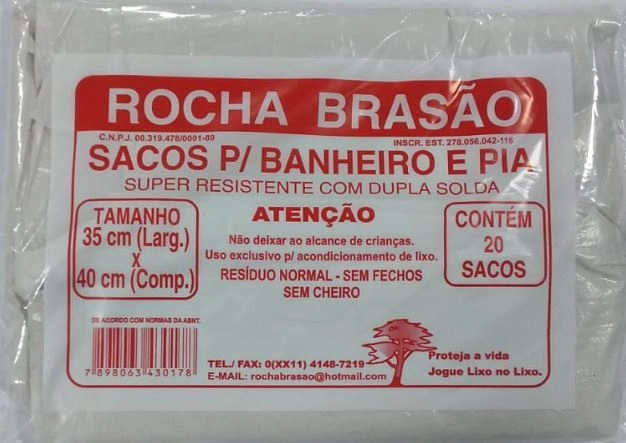 Saco De Lixo Rocha Banh/pia C/20