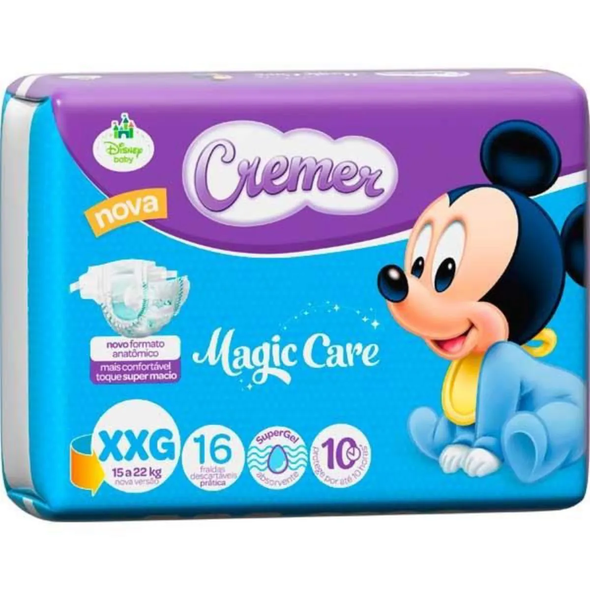 Fralda Descartável Infantil Cremer Magic Care XXG Pacote 16 Unidades