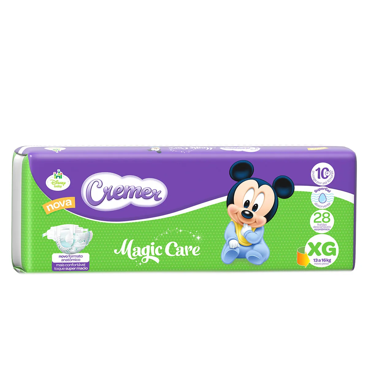 Fralda Cremer XG Disney Baby Magic Care Pacotão - 28 Unidades