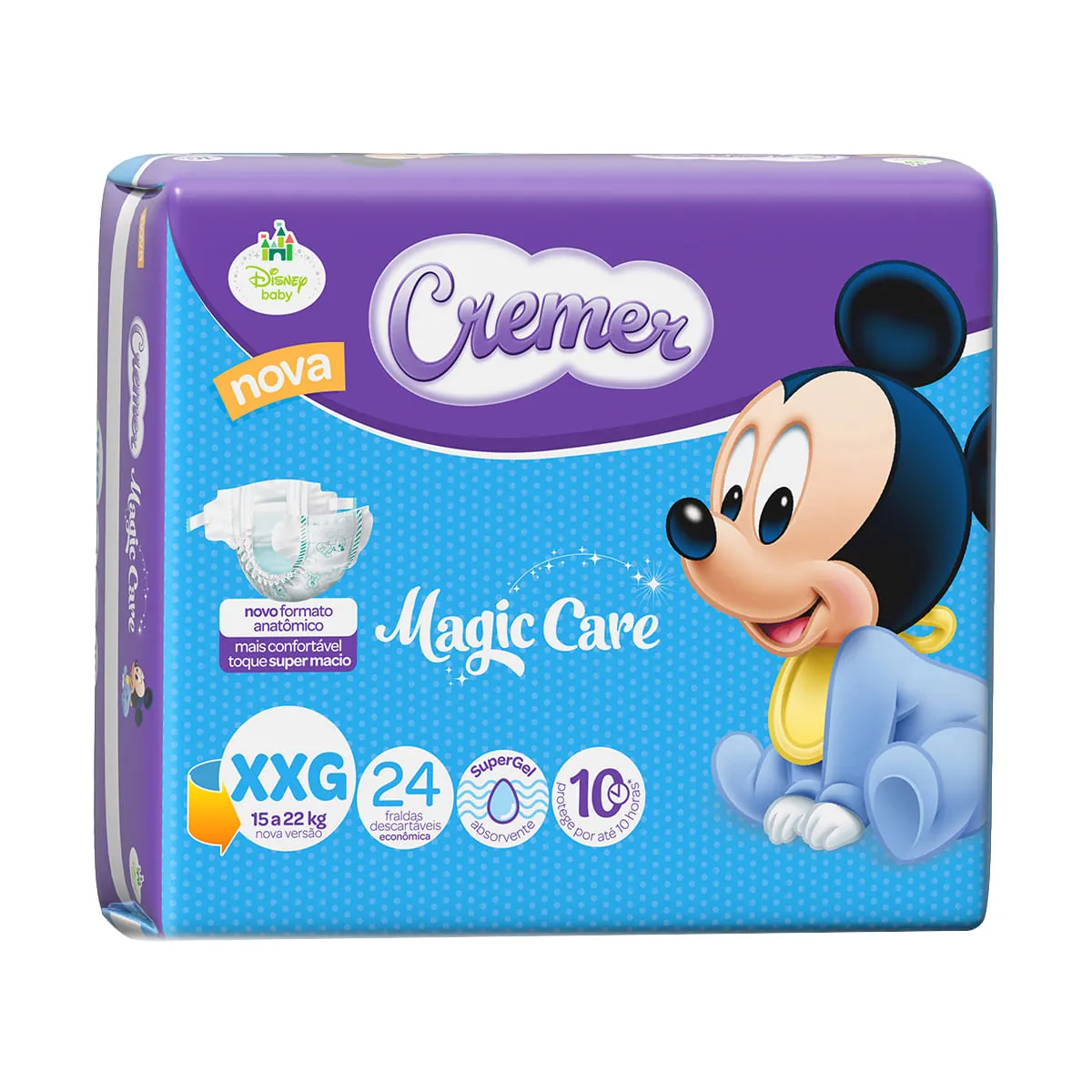 Fraldas Cremer XXG Disney Baby Magic Care Pacotão - 24 Unidades
