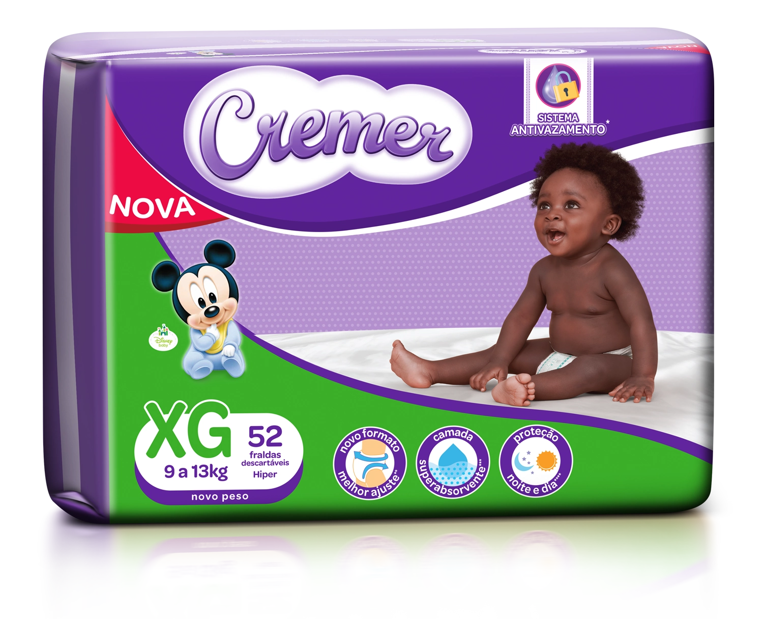 Fralda Descartável Infantil Cremer Magic Care Xg Pacote 52 Unidades