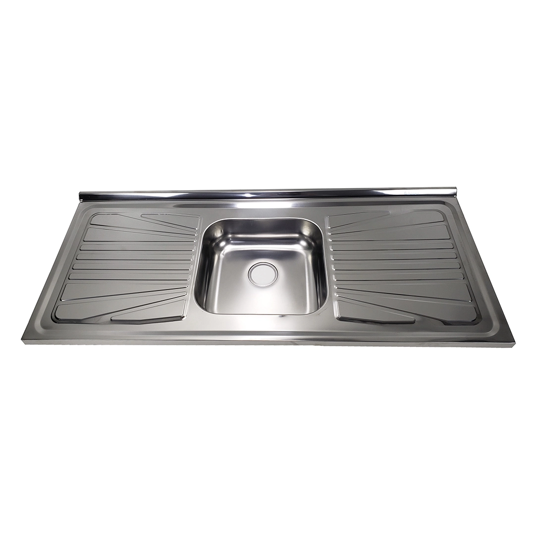 Pia de Cozinha Aço Inox 120cm com Fundo Concretado Fabrinox