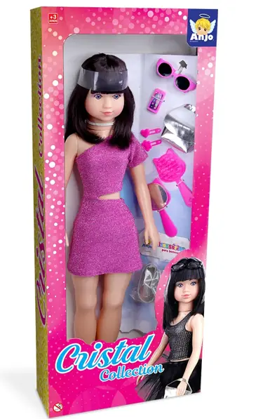 Boneca Cristal Fashion Anjo Brinquedos