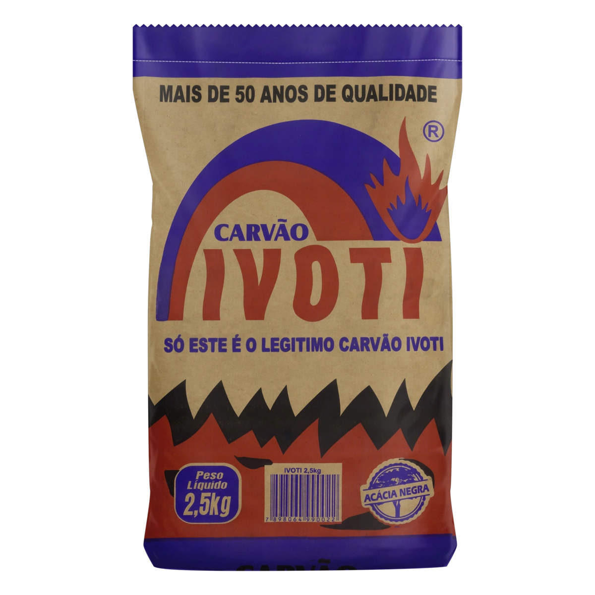 Carvão De Acácia Negra Ivoti Pacote 2,5kg