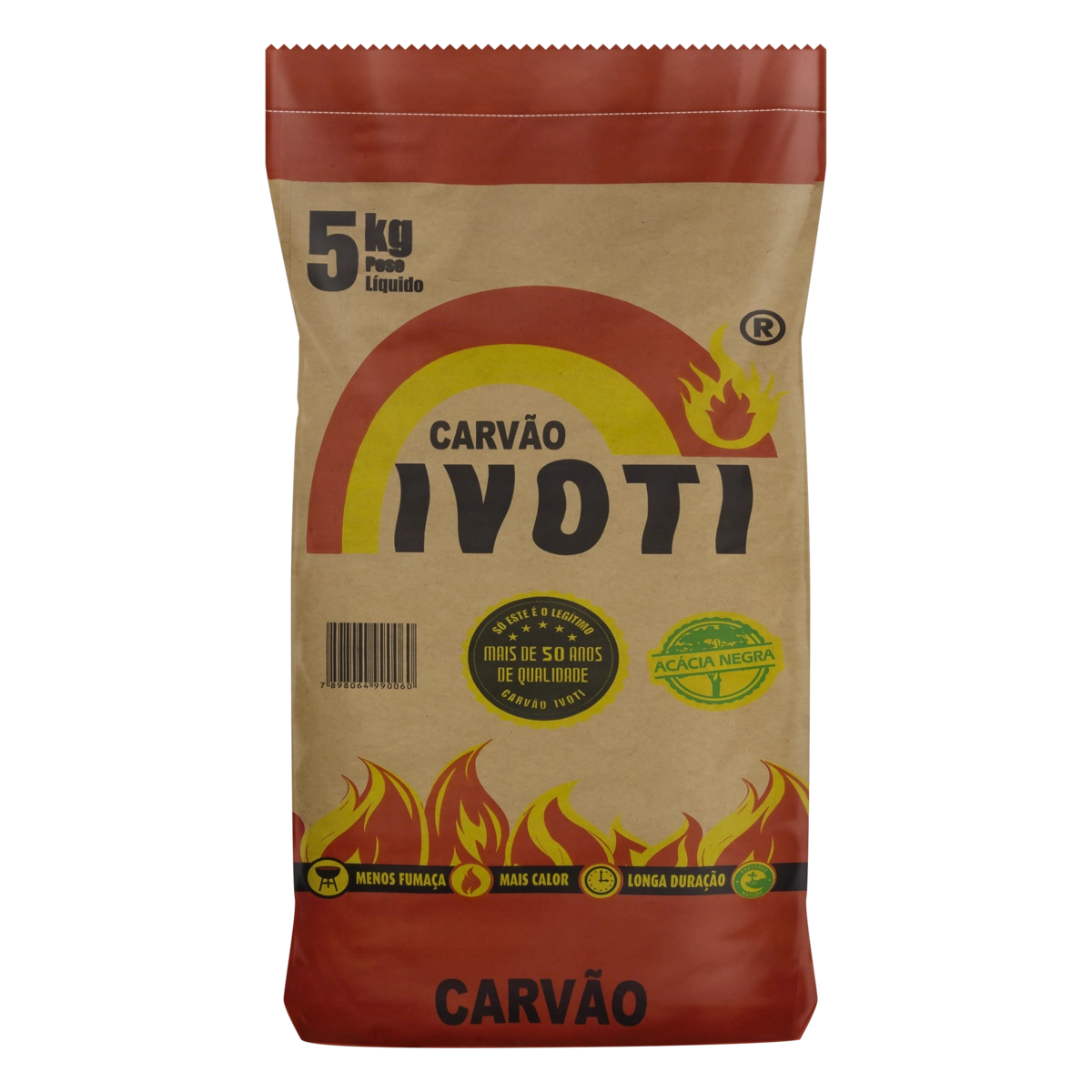 Carvão De Acácia Negra Ivoti Pacote 5kg