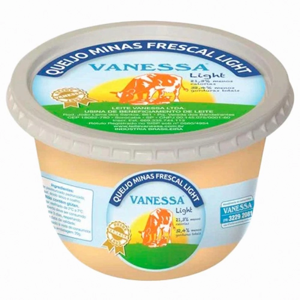 Queijo Minas Frescal Light Vanessa Pote 16 Pcs Lot 190