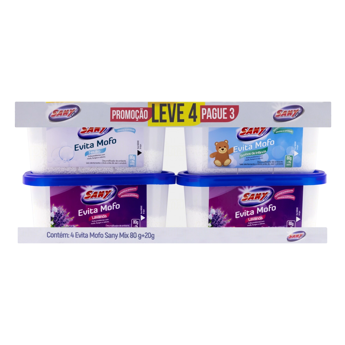 Kit 2 Evita Mofo Lavanda 1 Neutro 1 Sonhos De Infância Sany Mix 100g Cada Leve 4 Pague 3 Unidades