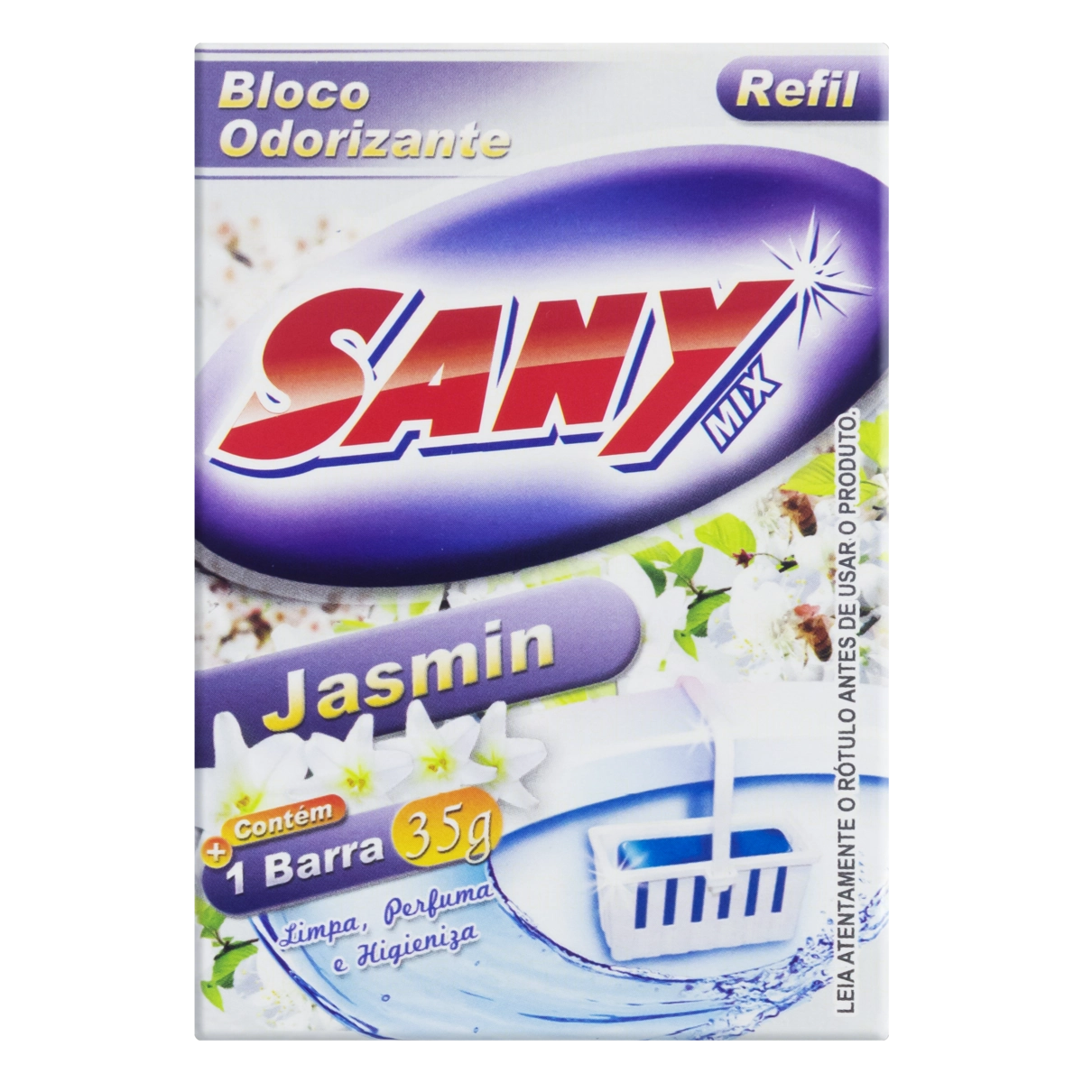 Odorizante Sanitário Bloco Jasmin Sany Mix 35g Refil