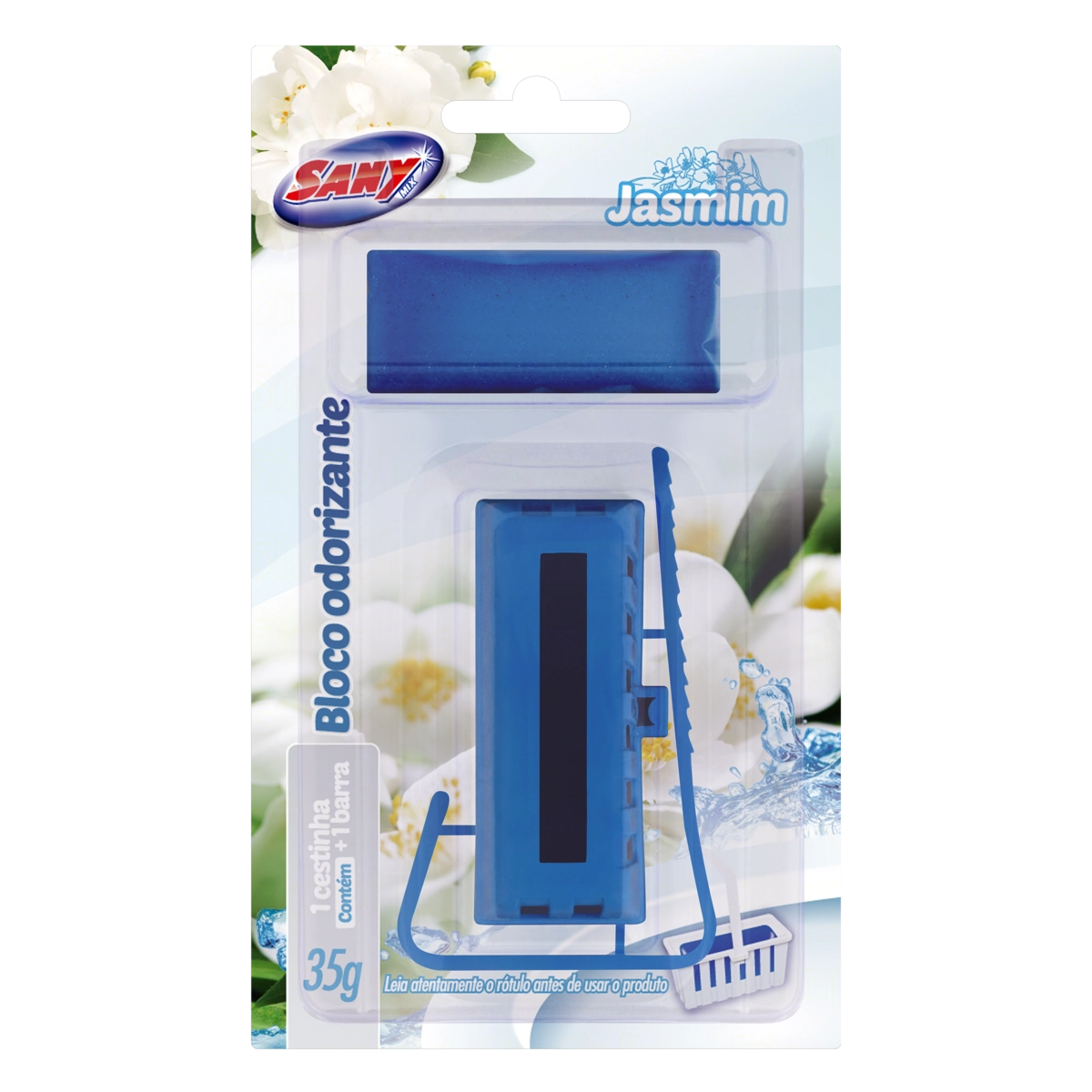 Odorizante Sanitário Bloco Com Cestinha Jasmim Sany Mix 35g