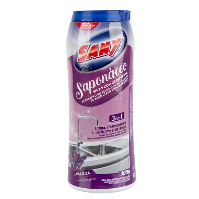 Saponáceo Pó Com Detergente Lavanda Sany Mix Frasco 300g