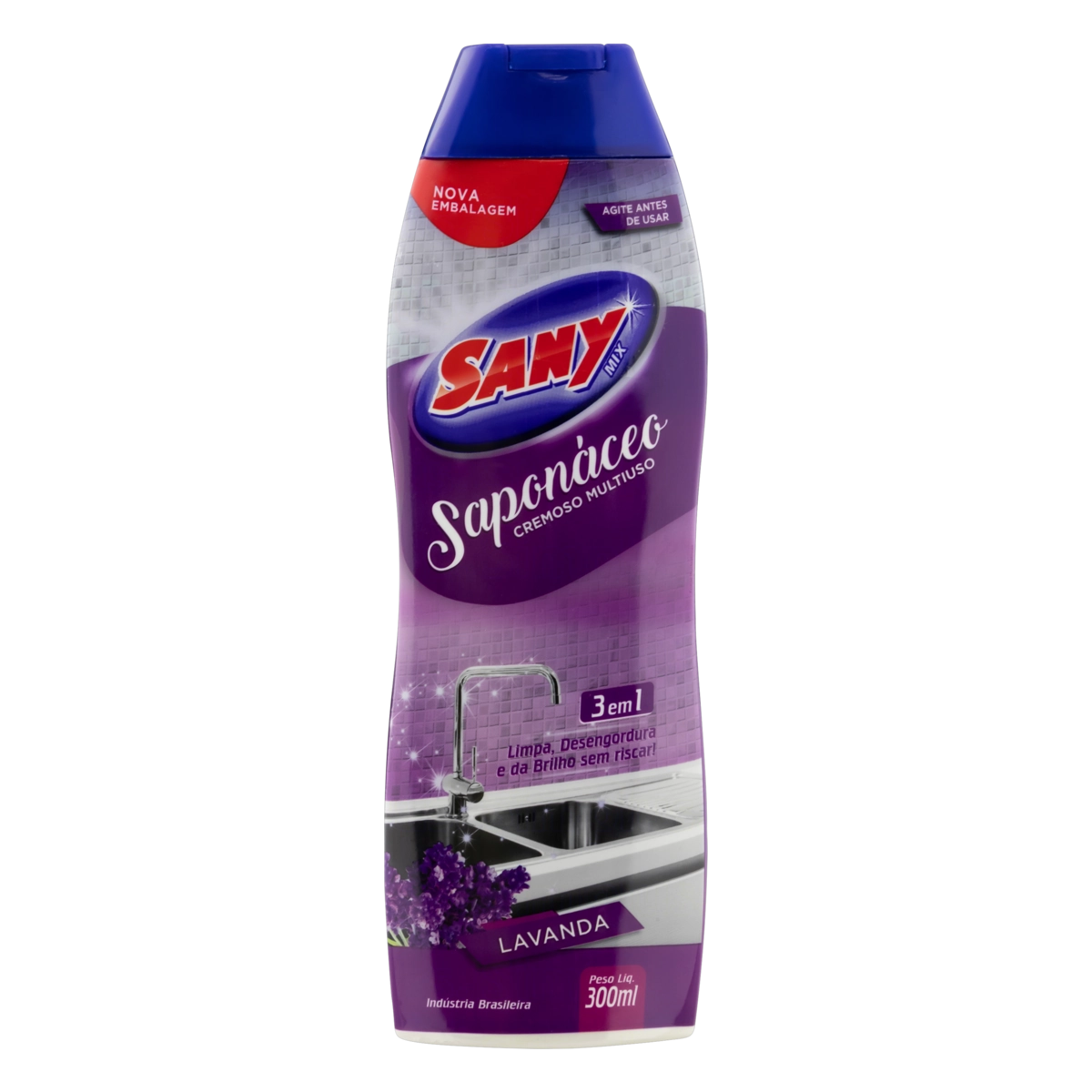 Saponáceo Cremoso Multiuso Lavanda Sany Mix Squeeze 300ml
