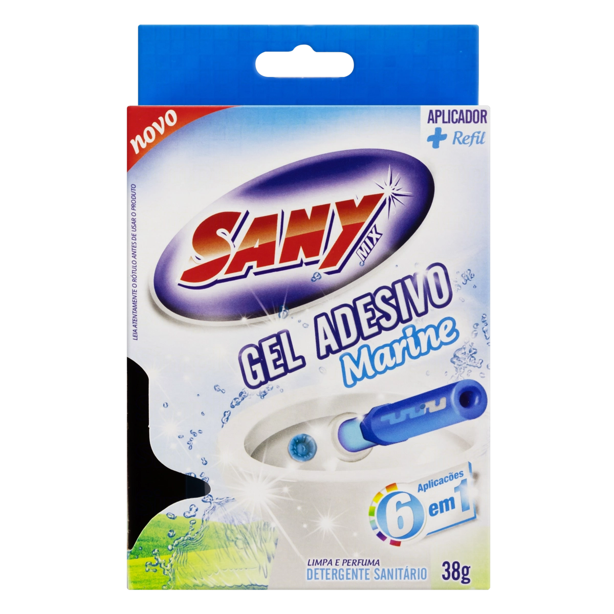 Detergente Sanitário Gel Adesivo Com Aplicador Marine Sany Mix 38g Refil