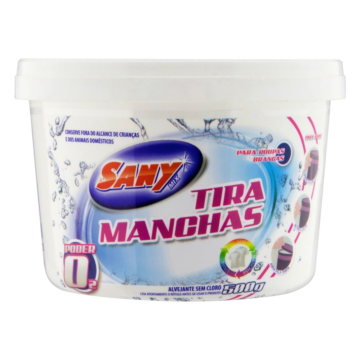 Tira Manchas Pó Roupas Brancas Sany Mix Pote 500g