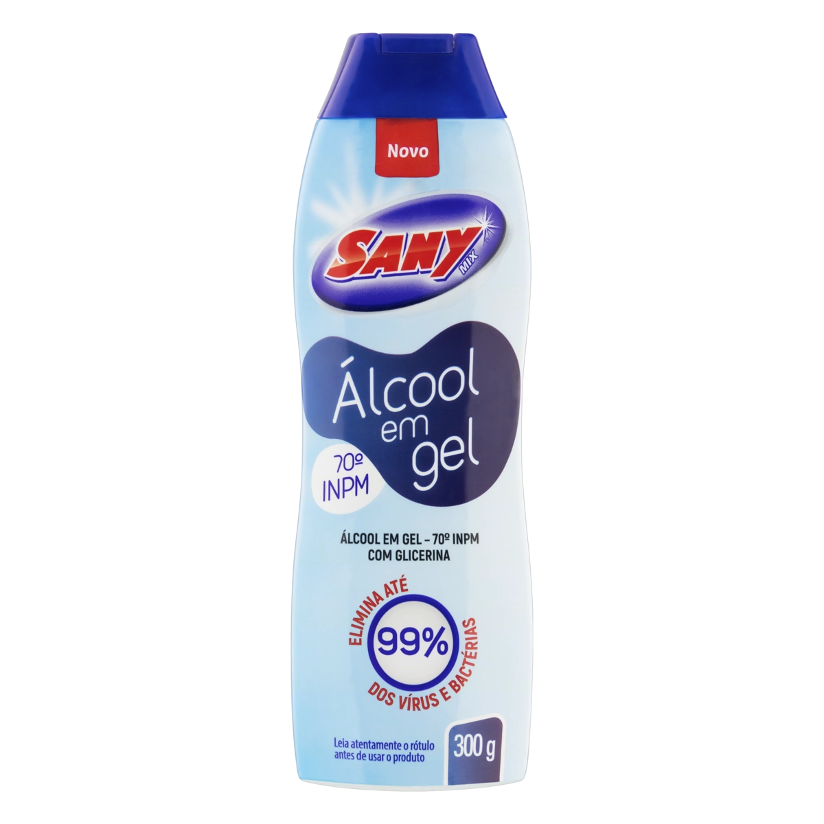 álcool Em Gel 70 Inpm Glicerinado Sany Mix Squeeze 300g