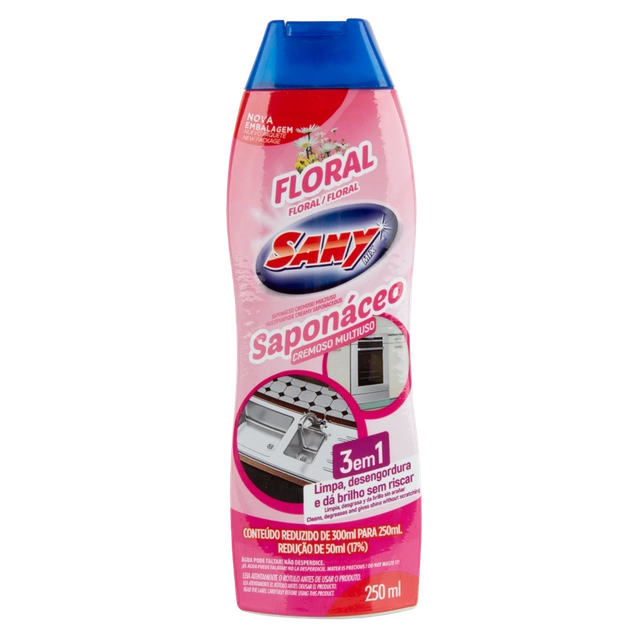 Saponáceo Cremoso Multiuso Floral Sany Mix Squeeze 250ml