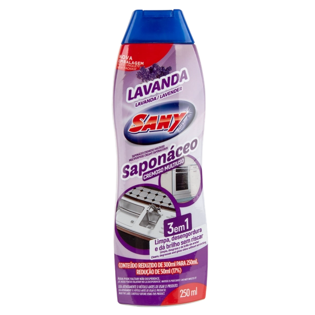 Saponáceo Cremoso Multiuso Lavanda Sany Mix Squeeze 250ml