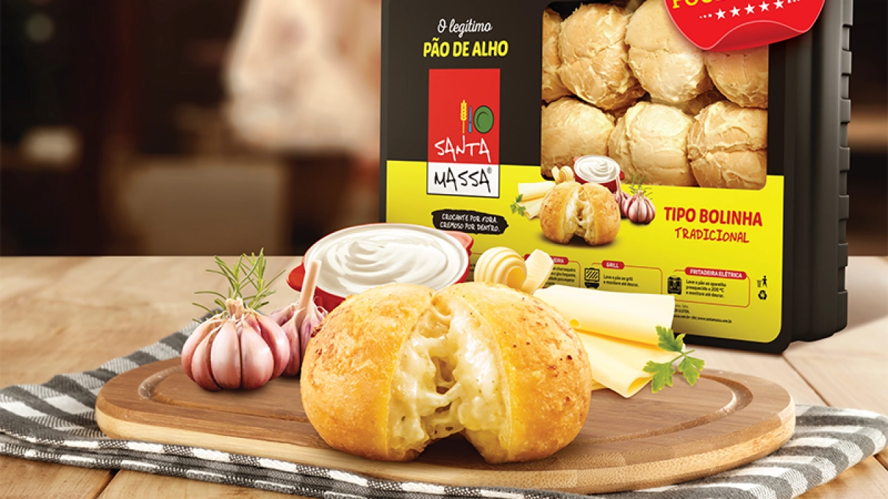 Pao Alho Bolinha Tradicional Santa Massa 300gr