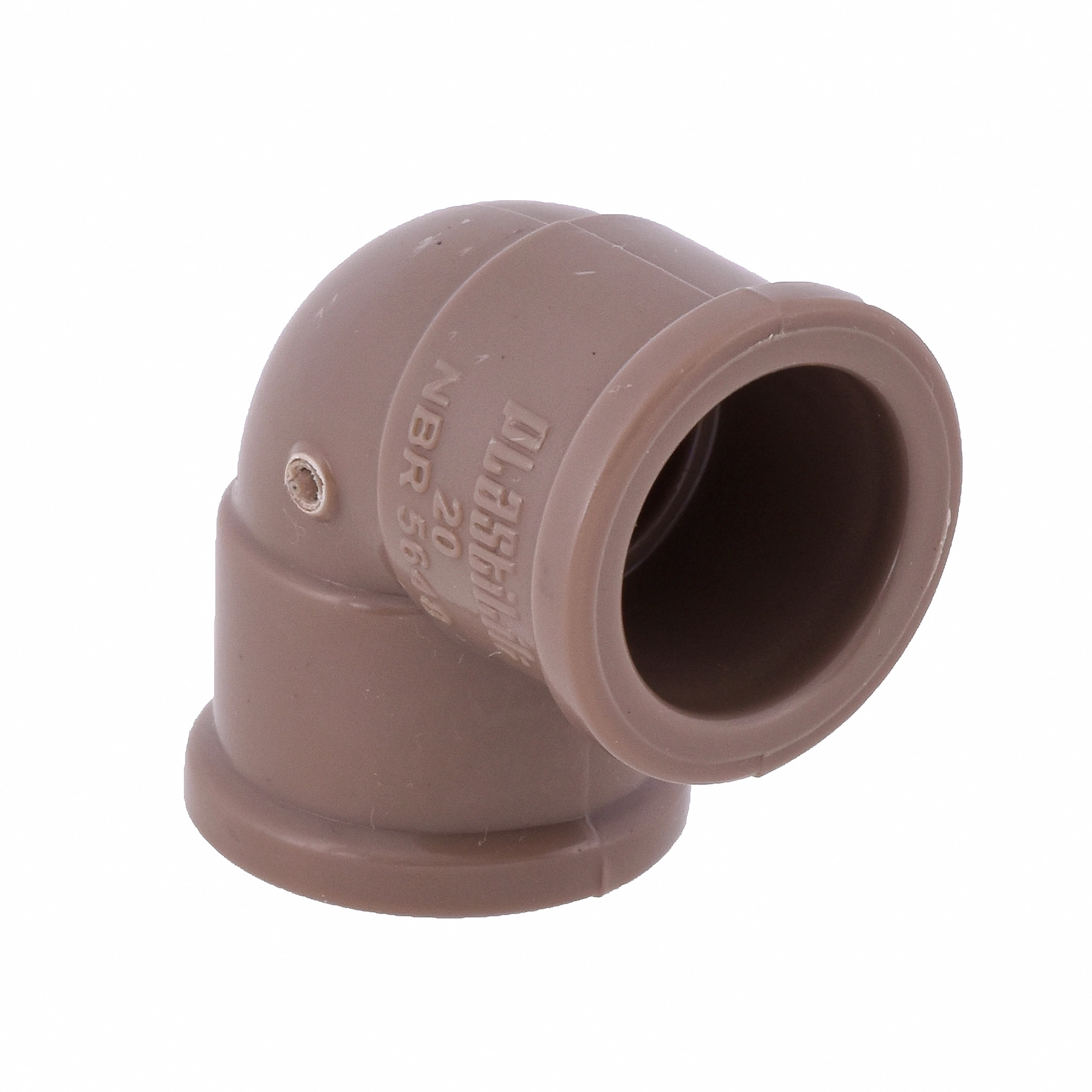 Joelho 90° PVC Marrom Soldável 1/2" 20mm Plastilit