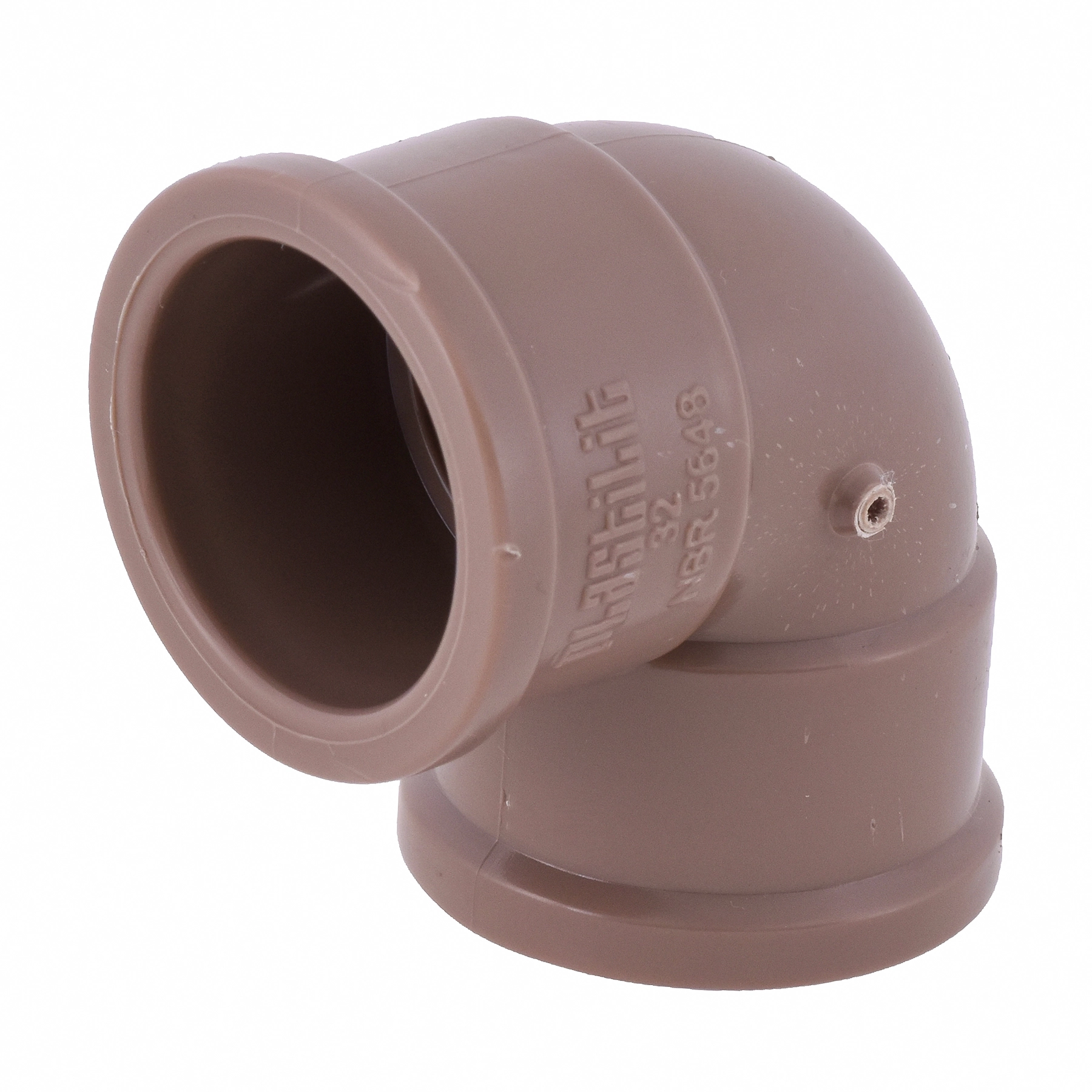 Joelho 90° PVC Marrom Soldável 1" 32mm Plastilit