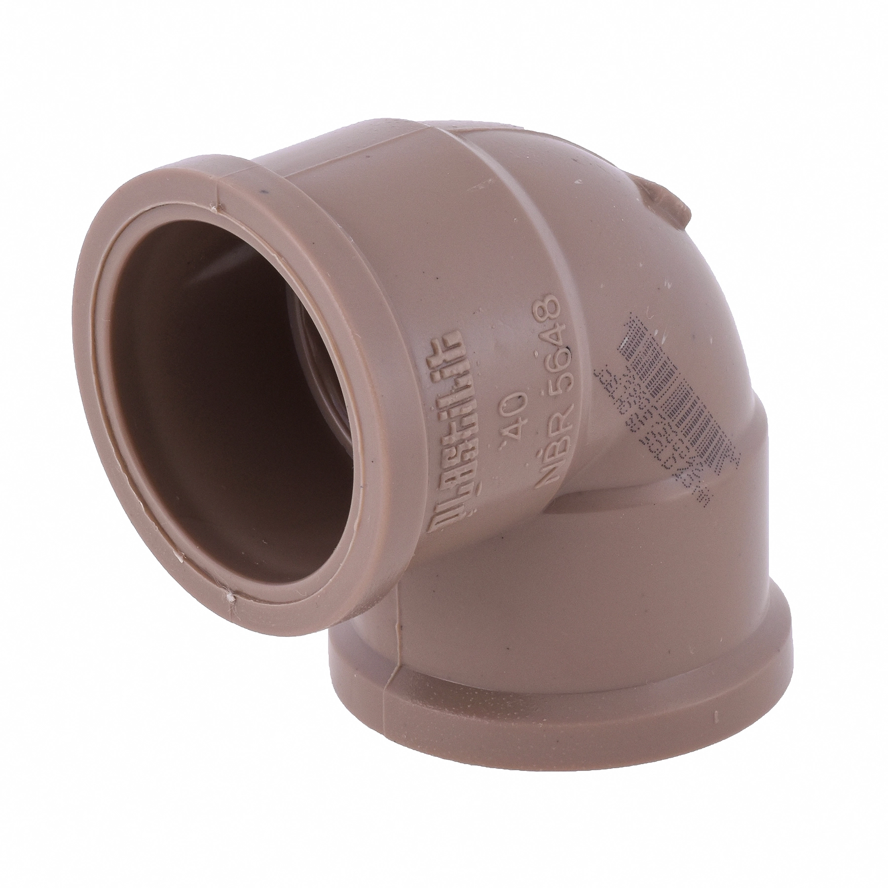 Joelho 90° PVC Marrom Soldável 1.1/4" 40mm Plastilit