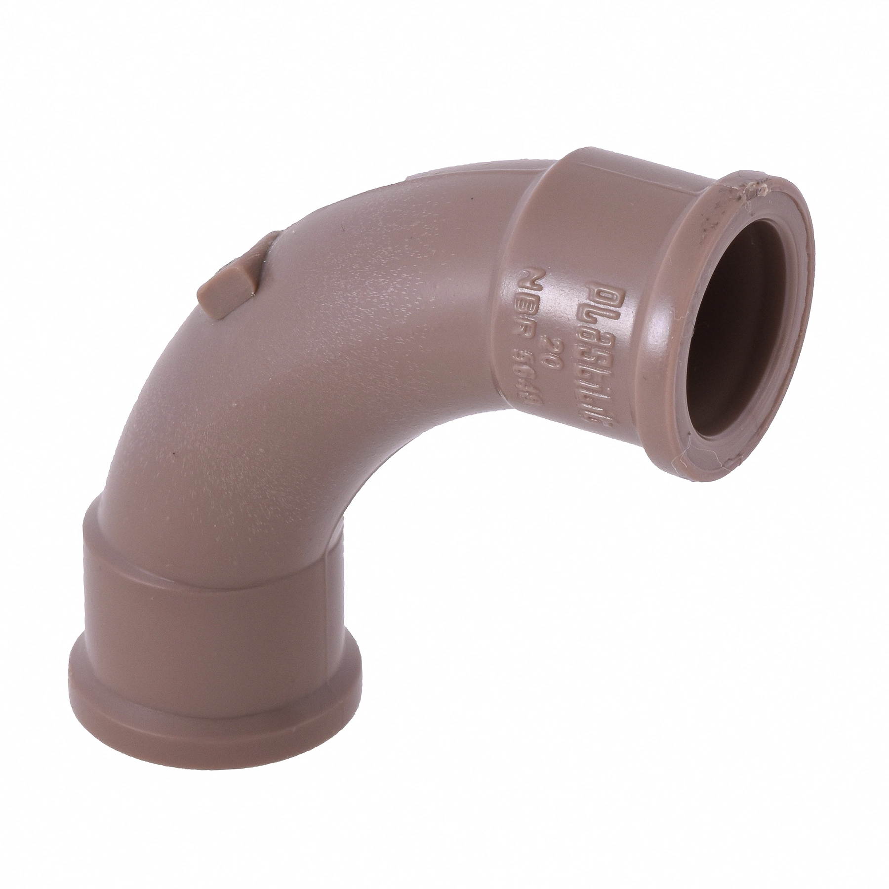 Curva 90° PVC Marrom Soldável 1/2" 20mm Plastilit