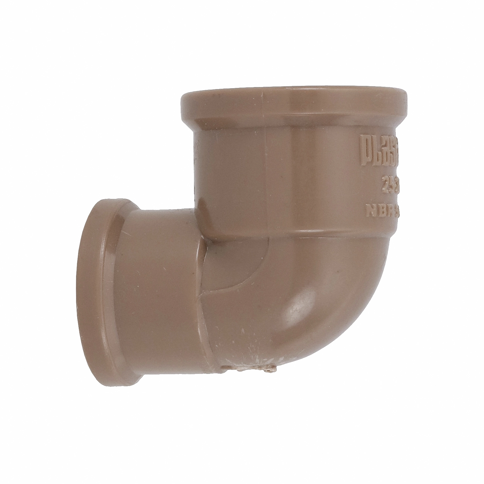 Joelho de Redução 90° PVC Marrom Soldável 3/4x1/2" 25x20mm Plastilit