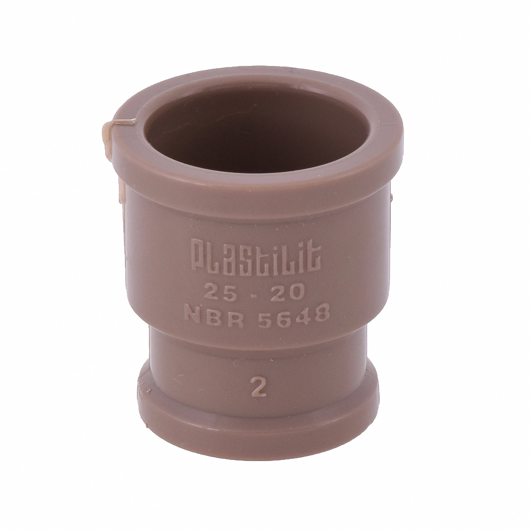Luva de Redução PVC Marrom Soldável 3/4x1/2" 25x20mm Plastilit