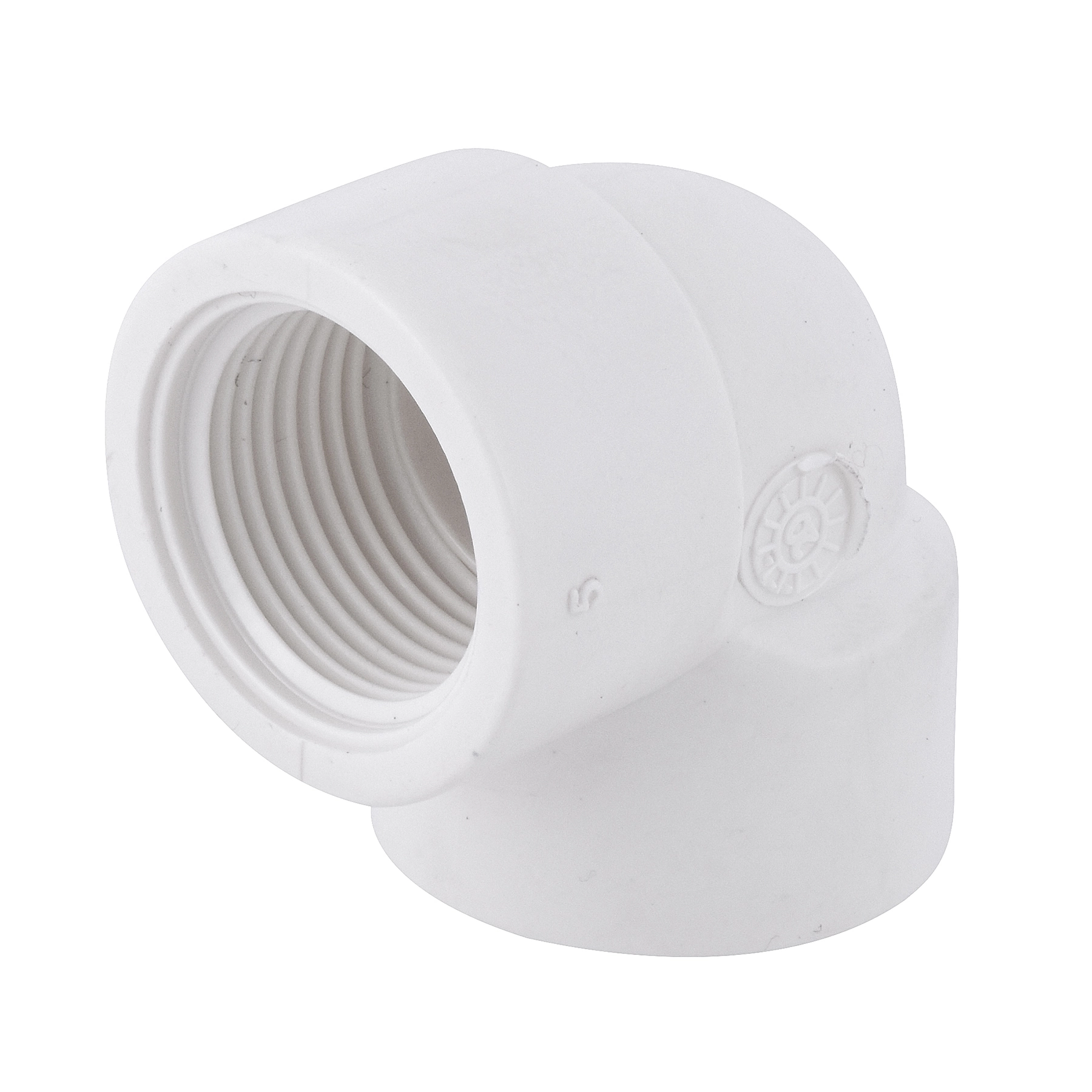 Joelho 90° PVC Branco Roscável 3/4" 25mm Plastilit