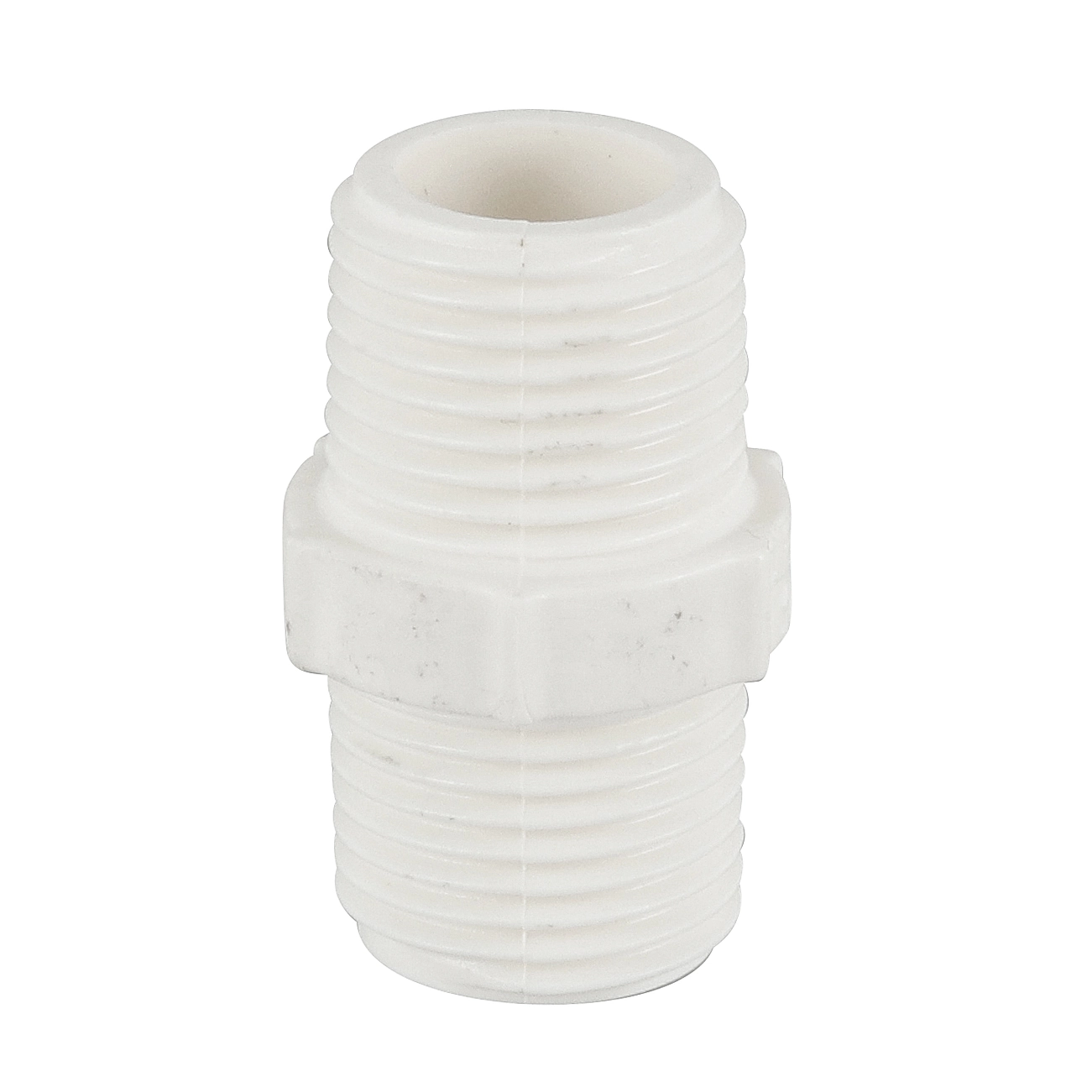 Niple Paralelo PVC Branco Roscável 1/2" 20mm Plastilit