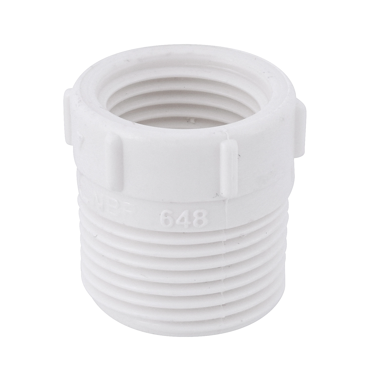 Bucha de Redução Curta PVC Branco Roscável 3/4x1/2" 25x20mm Plastilit