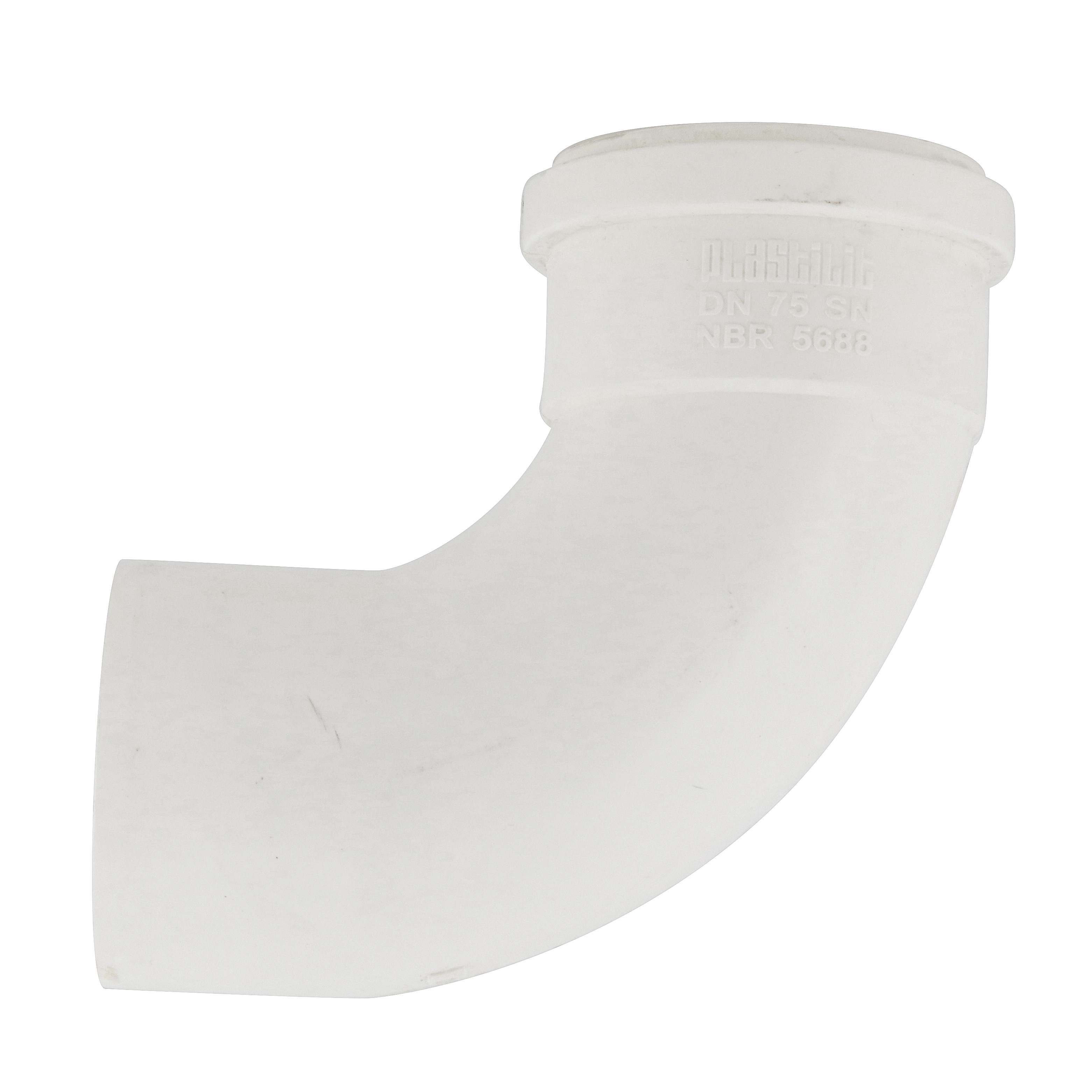 Curva 90° Curta PVC para Esgoto 75mm ou 3" Plastilit