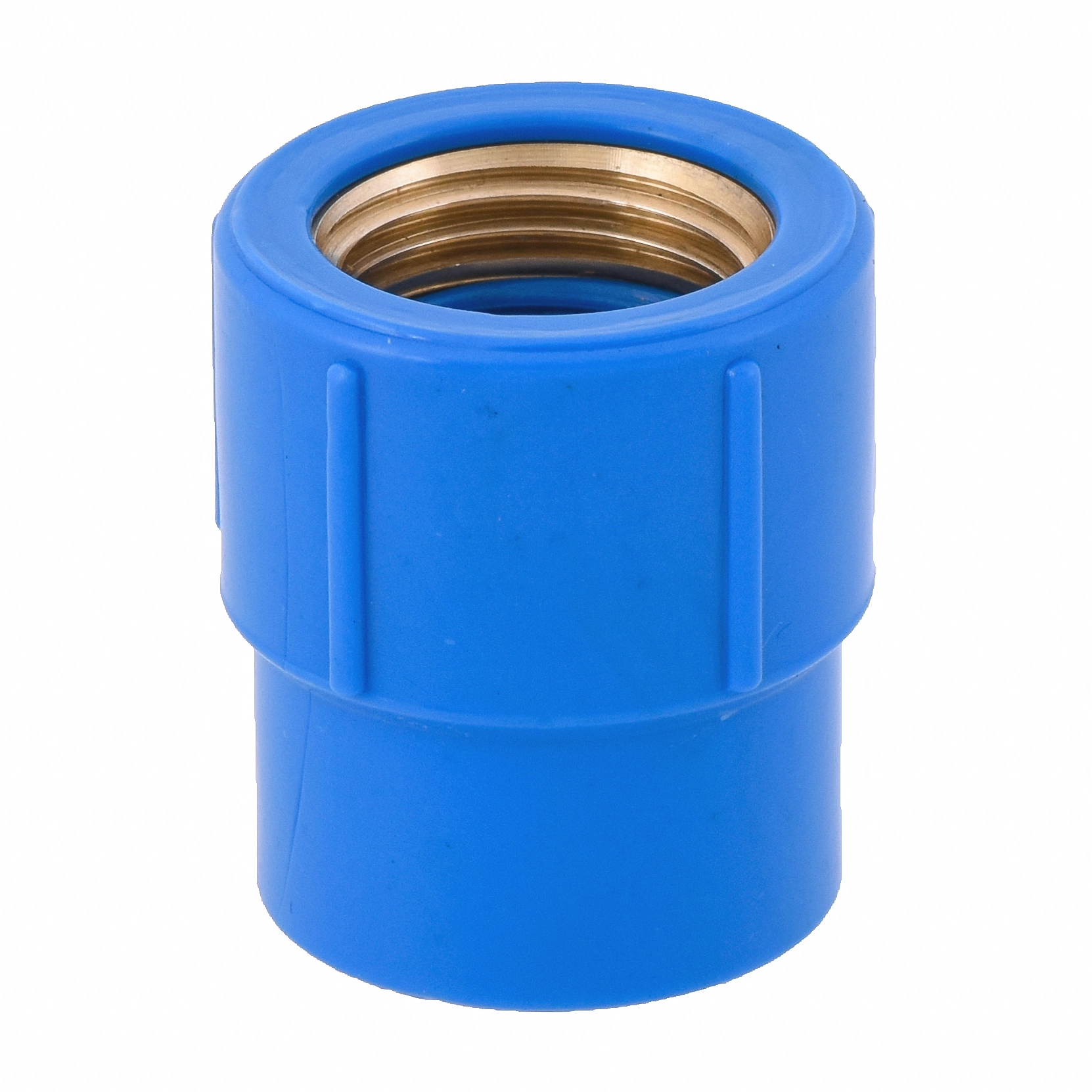 Luva com Bucha PVC Azul Roscável e Soldável 1/2" 20mm Plastilit