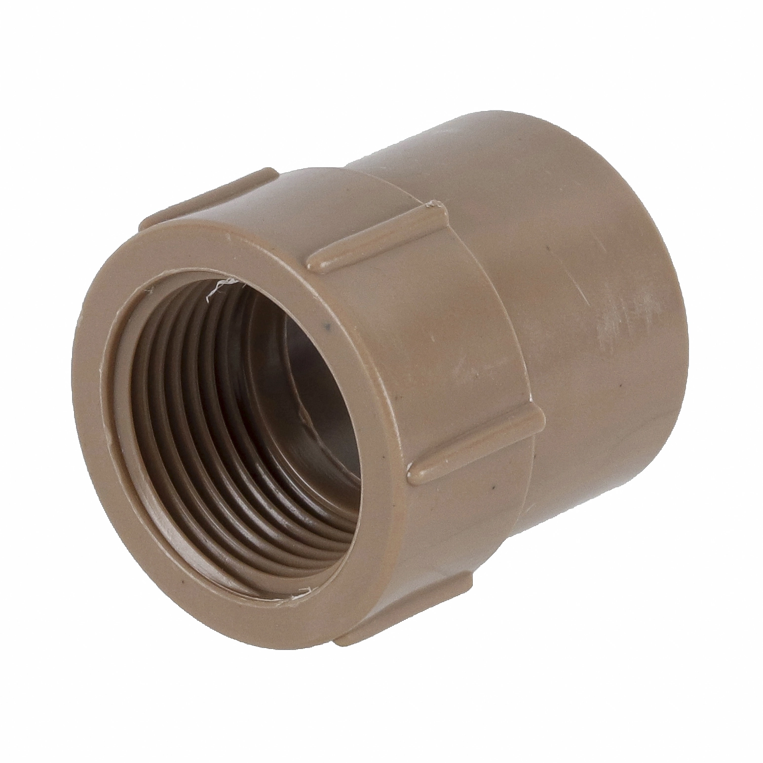 Luva PVC Marrom Roscável e Soldável 1" 32mm Plastilit