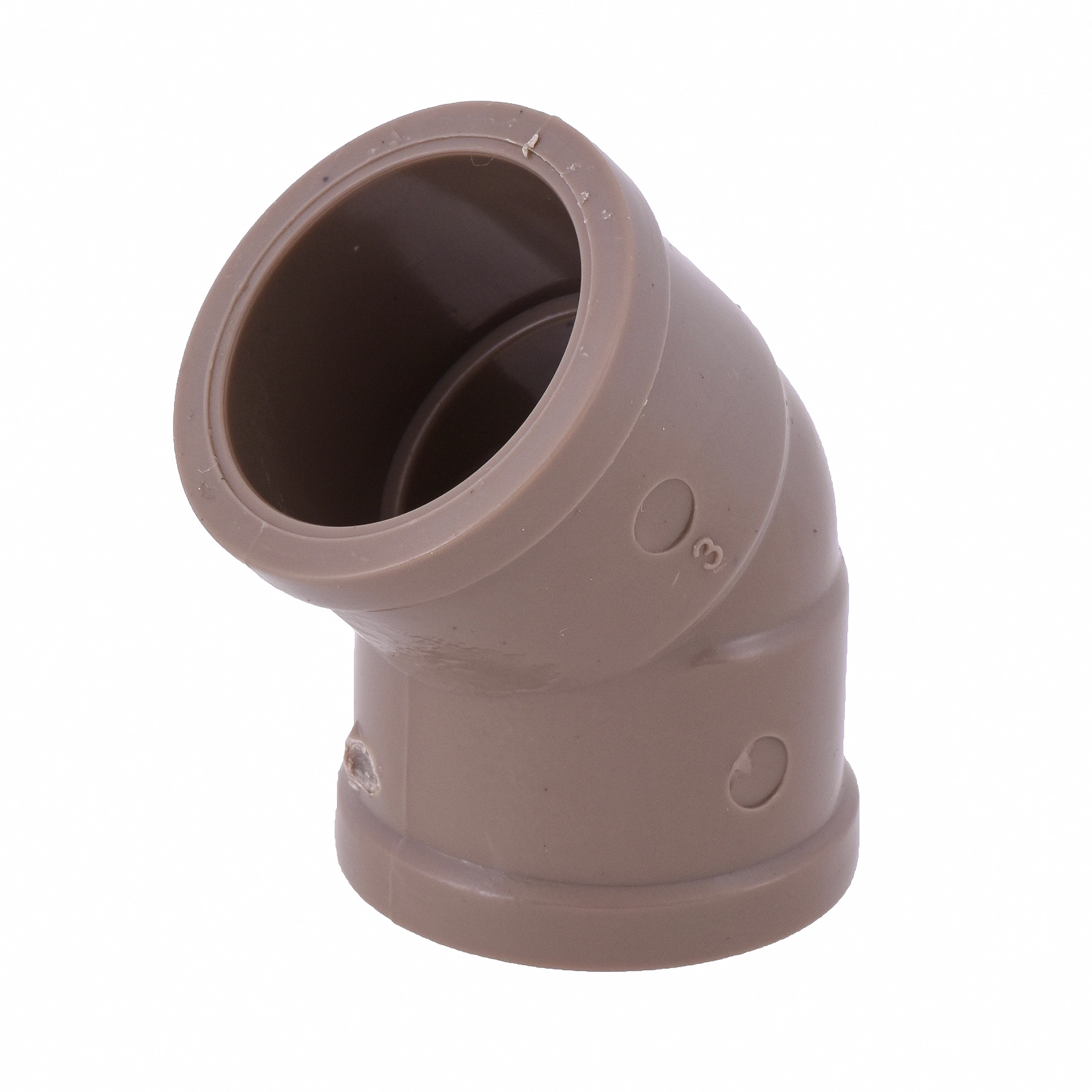 Joelho 45° PVC Marrom Soldável 1" 32mm Plastilit