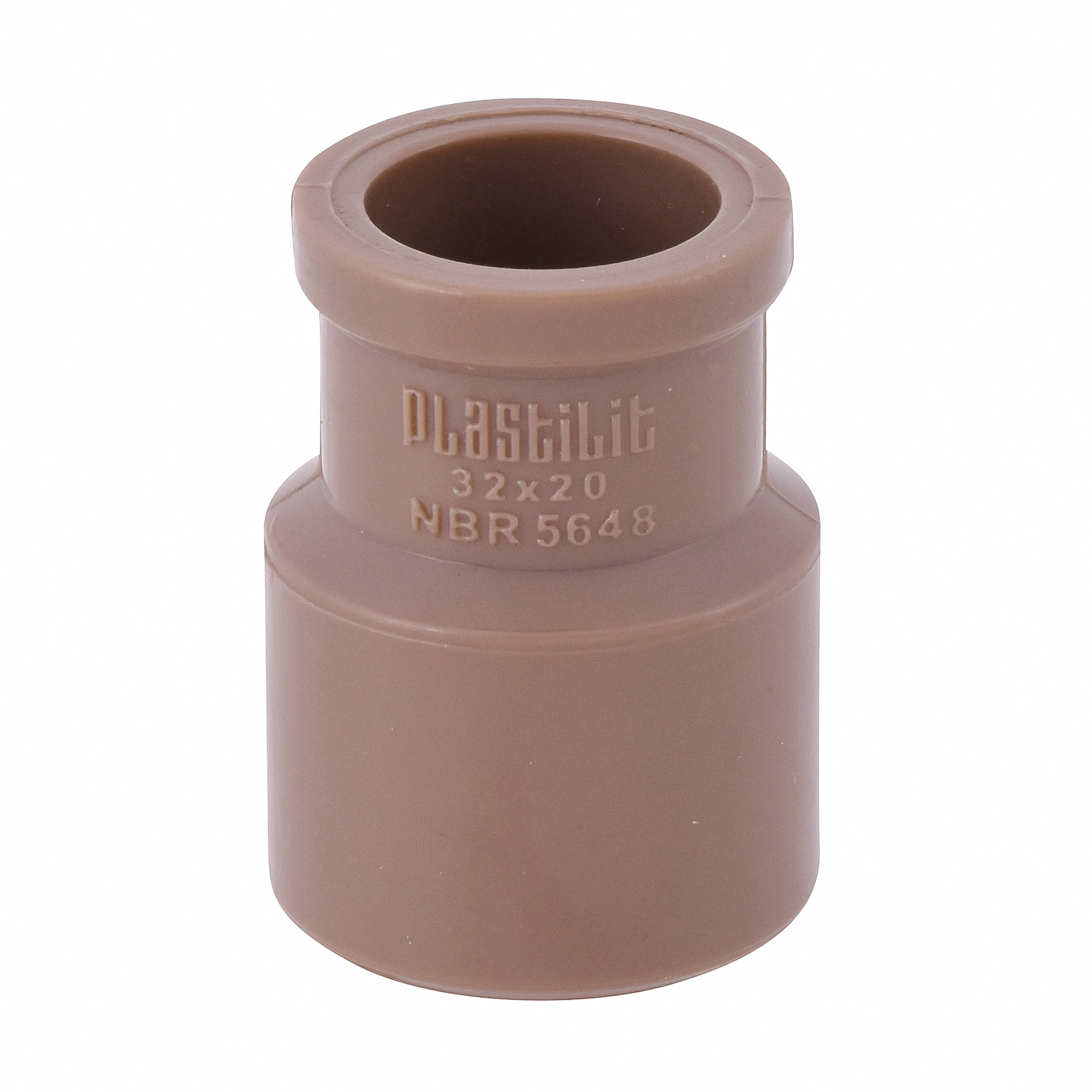 Bucha de Redução Longa PVC Marrom Soldável 1x1/2" 32x20mm Plastilit