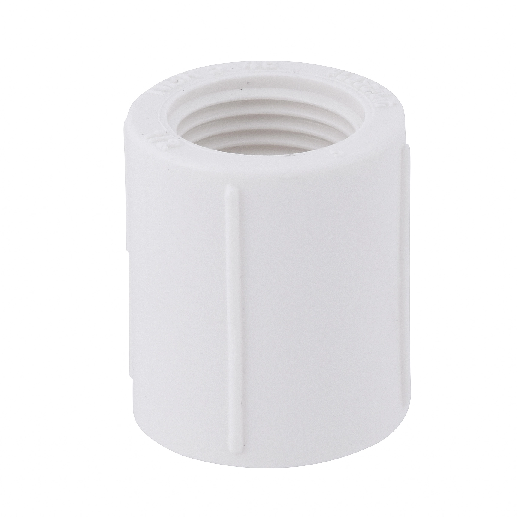 Luva PVC Branco Roscável 1/2" 20mm Plastilit