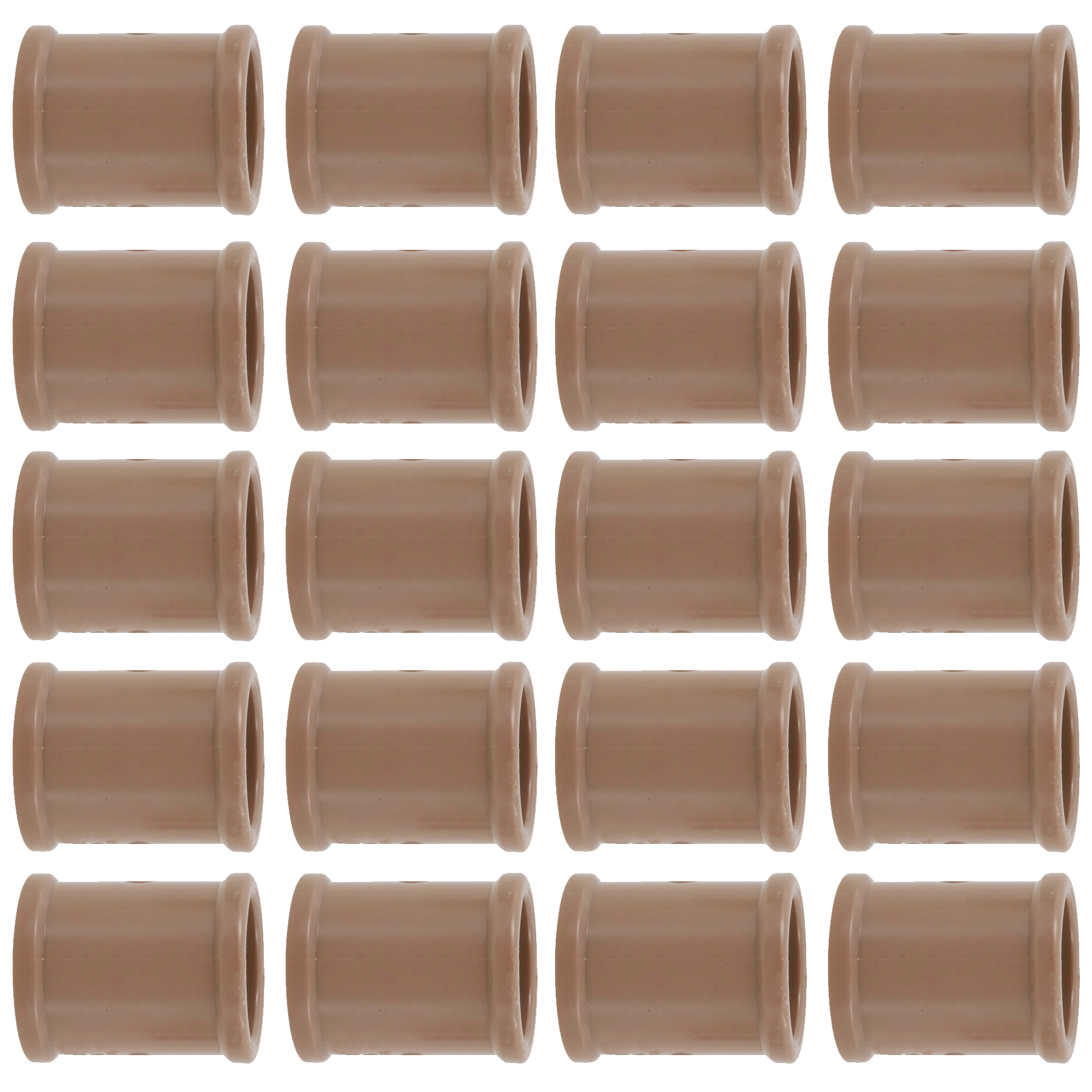 Luva PVC Marrom Soldável 3/4" 25mm Pack Com 20 Peças Equation