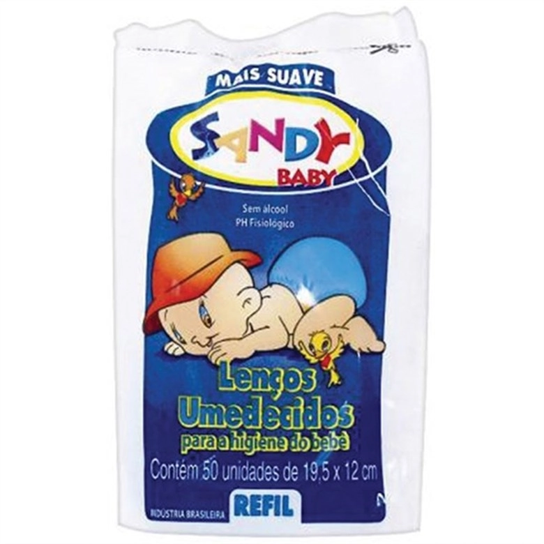 Lenço Umedecido Refil Sandy Baby C/50 Refil Unit