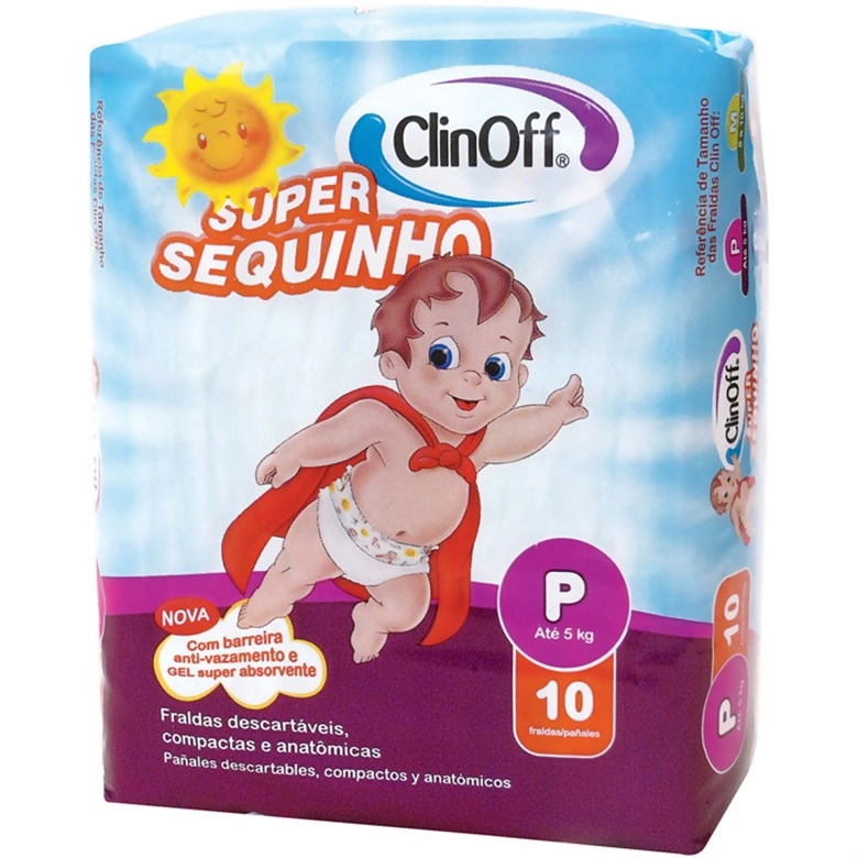 Fralda Infantil Clin Off C/10 Super Sequinho Pq Unit