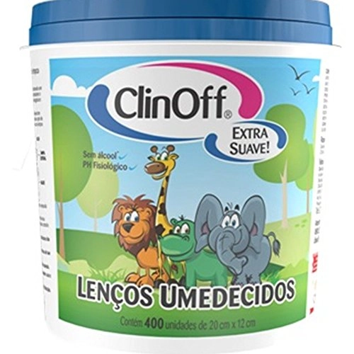 Lenço Umedecido Balde Clin Off C/400 Menino Unit