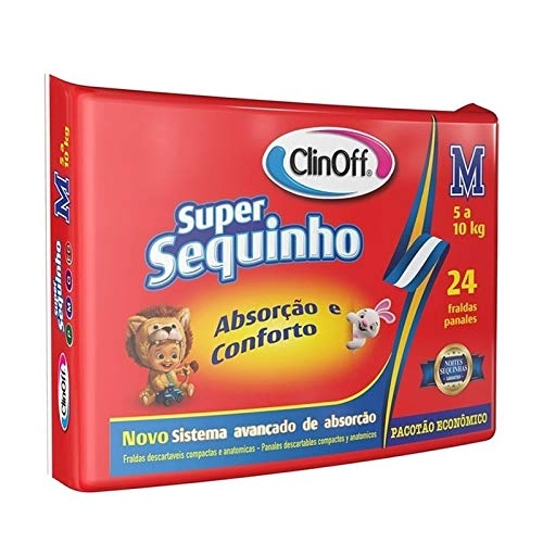 Fralda Infantil Clin Off C/24 Super Sequinho Econômico Md Unit