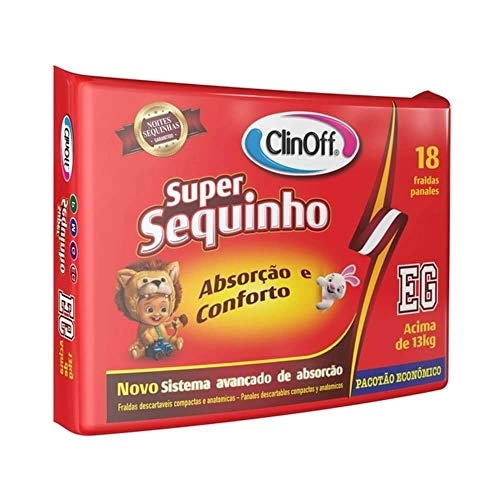 Fralda Infantil Clin Off C/18 Super Sequinho Econômico Xg Unit