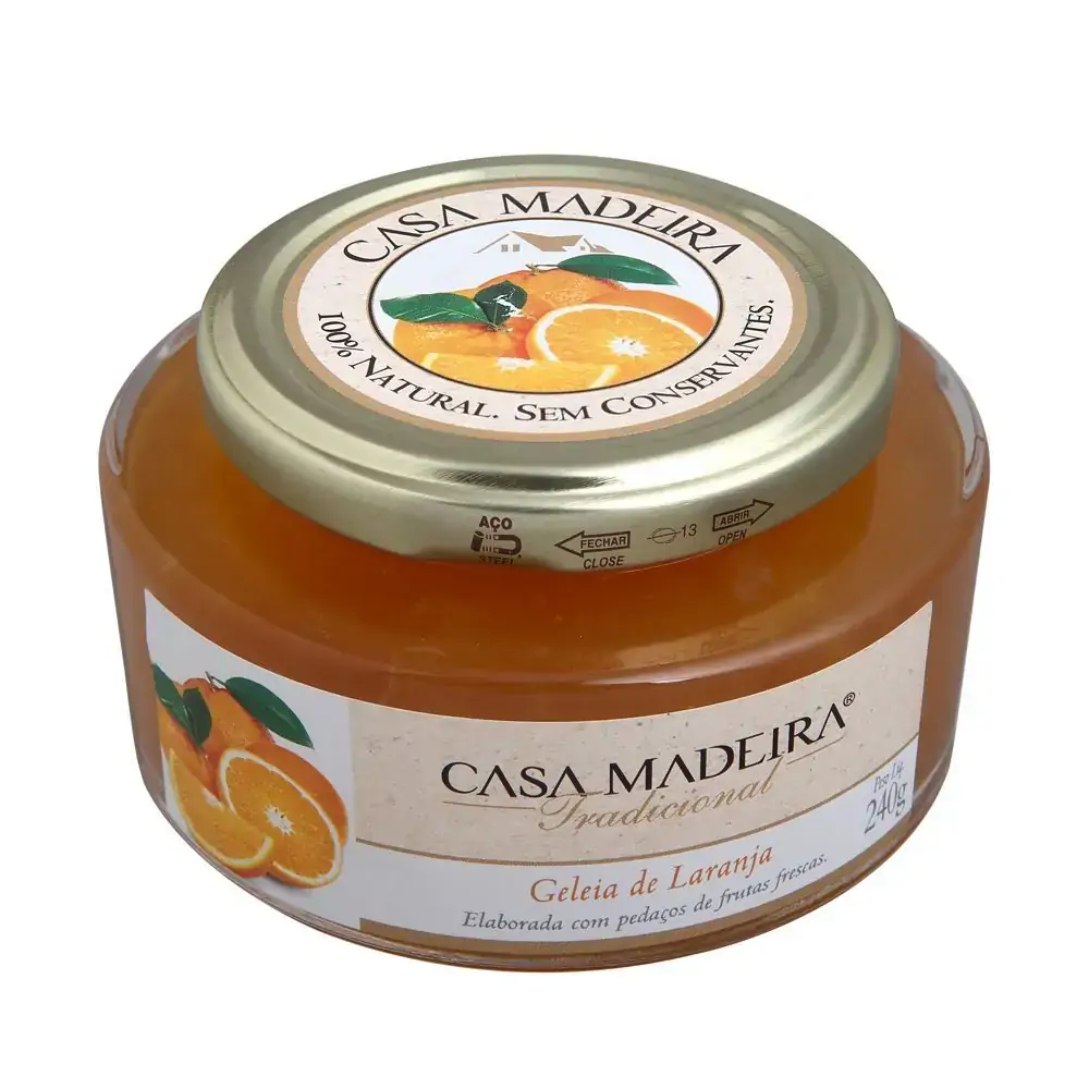 Geleia Laranja Casa Madeira Gourmet Vidro 240g