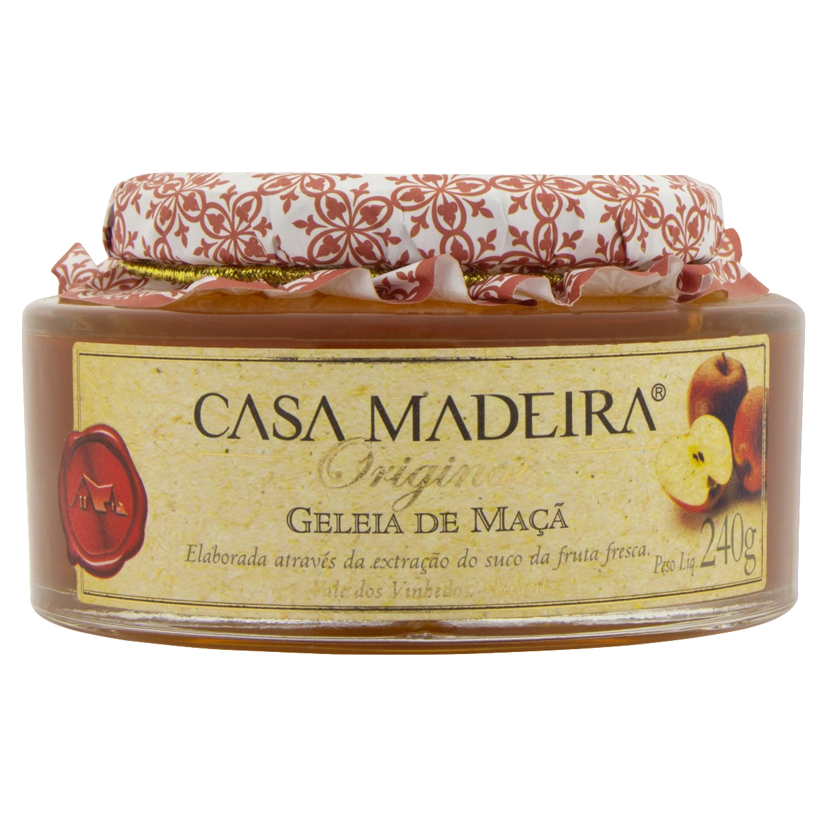 Geleia Maçã Casa Madeira Gourmet Vidro 240g