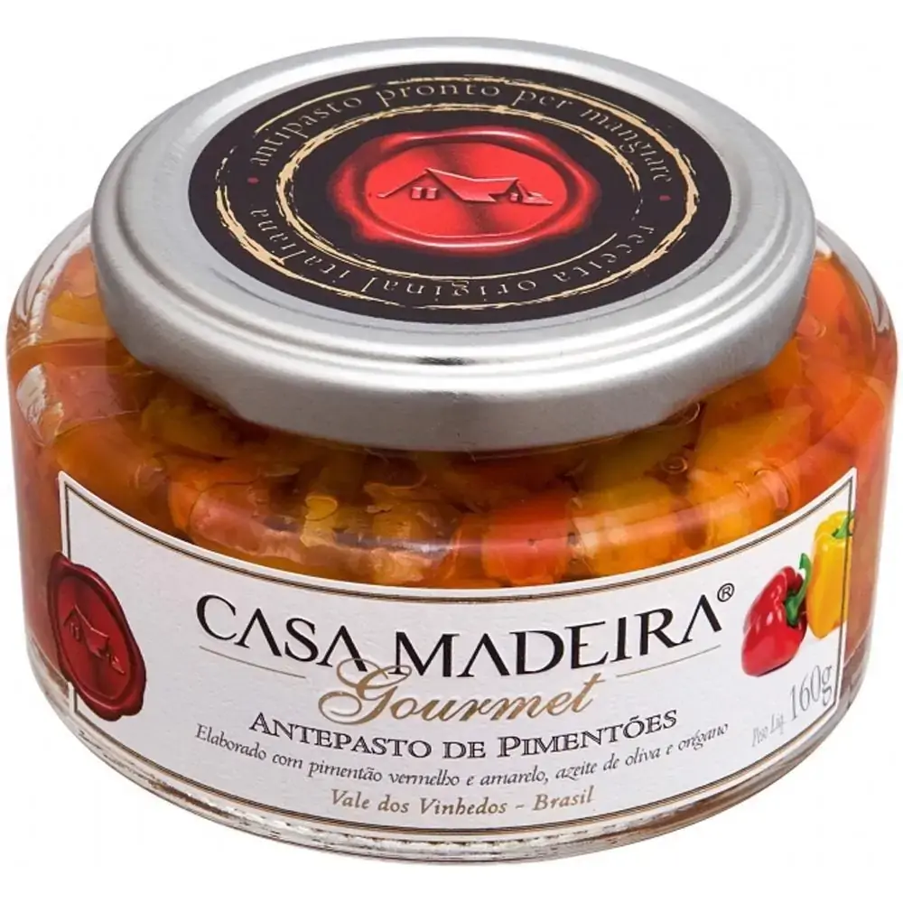Antepasto Gourmet de Pimentões Casa Madeira 160g