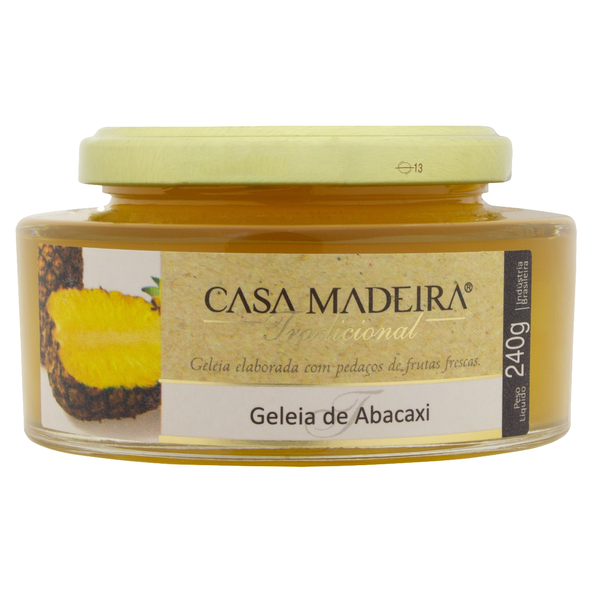 Geleia Abacaxi Casa Madeira Vidro 240g