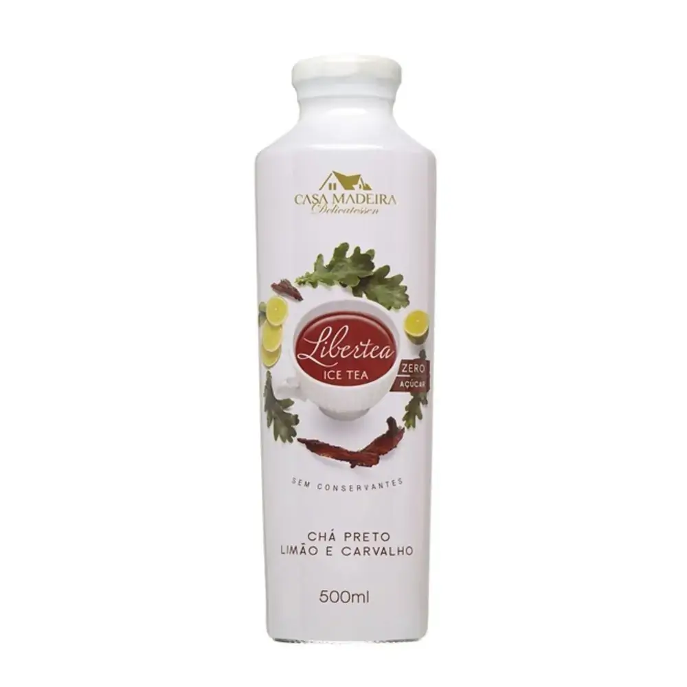 Chá Preto Limão E Carvalho Zero Açúcar Casa Madeira Libertea Garrafa 500ml