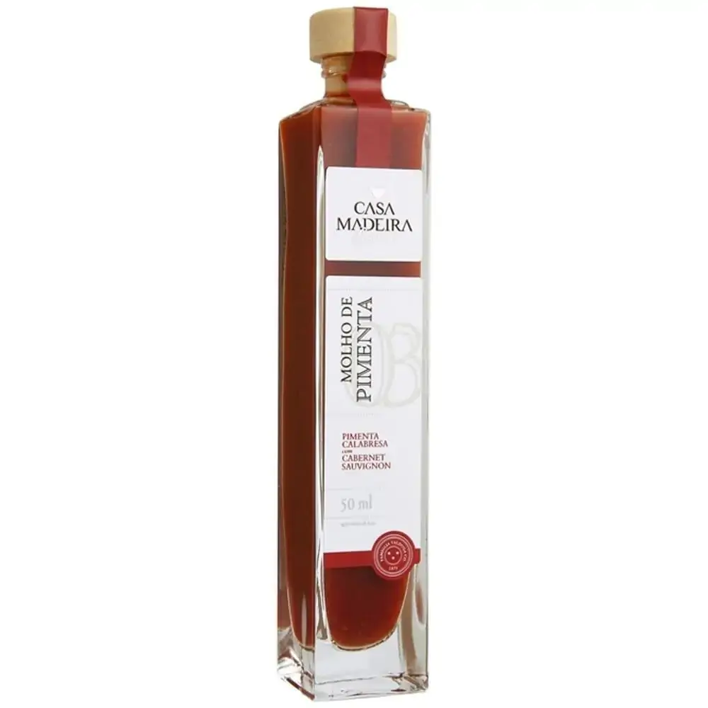 Molho De Pimenta Calabresa Com Cabernet Sauvignon Casa Madeira Gourmet Vidro 50ml