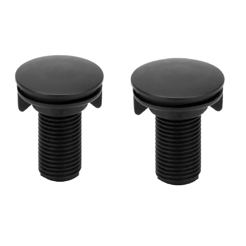 2 Tampa Tampão Tapa Furo Plug Preto 1/2 Lavatório/pia/cuba