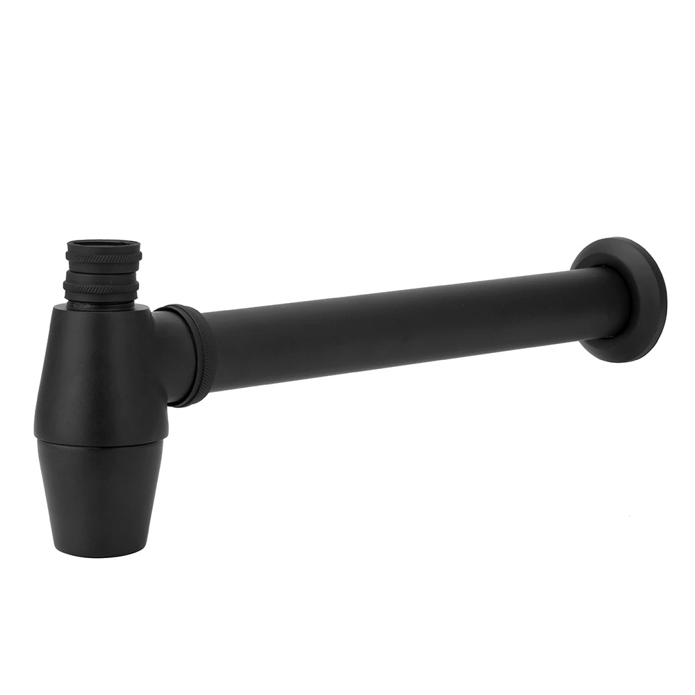 Sifão Pia Tanque Lavanderia Metal Black/preto 1.1/4 X 2